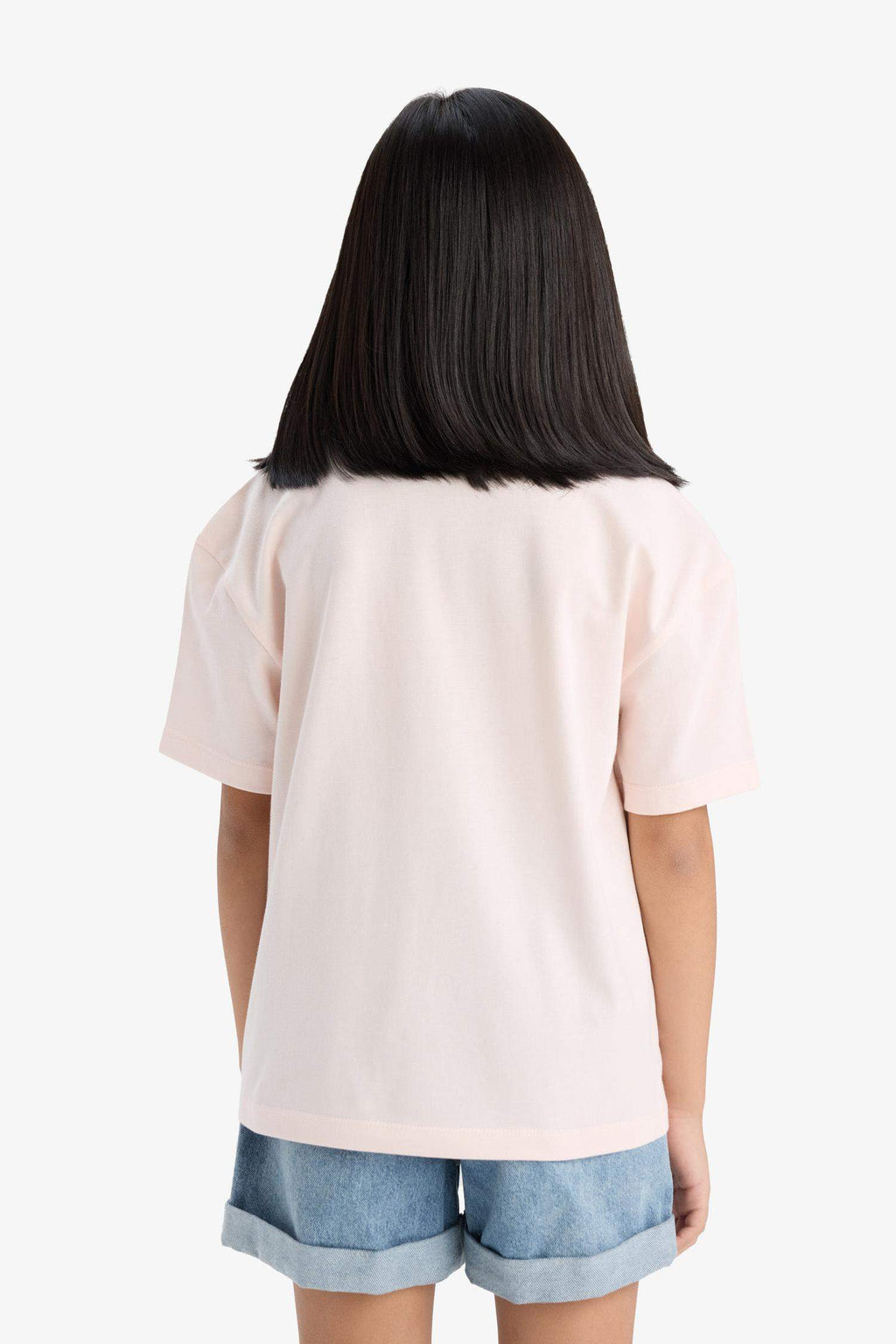 Girl Relax Fit Palm Printed Crew Neck Short Sleeve T-Shirt