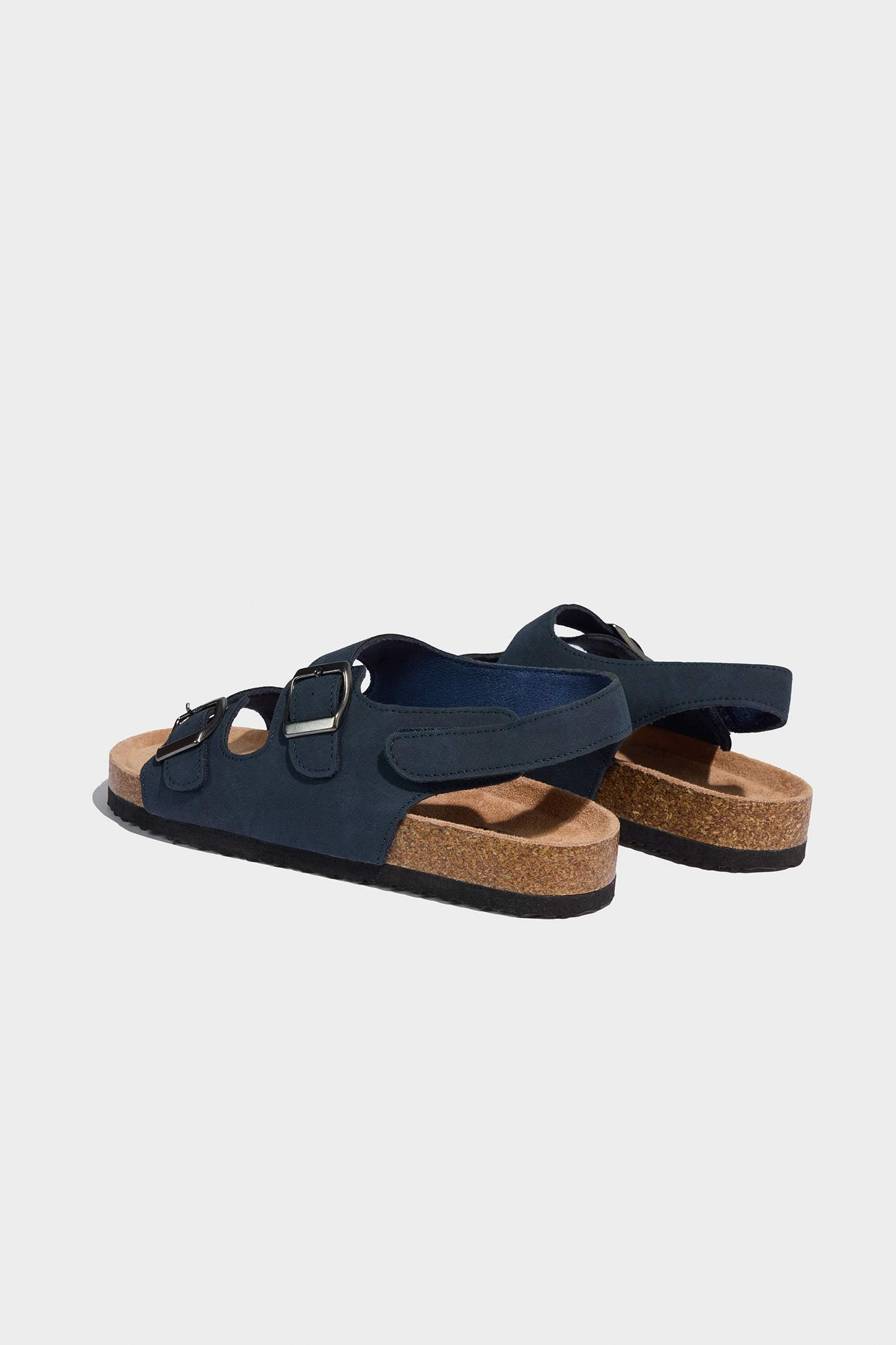 Boy Flat Sole Faux Leather Sandals