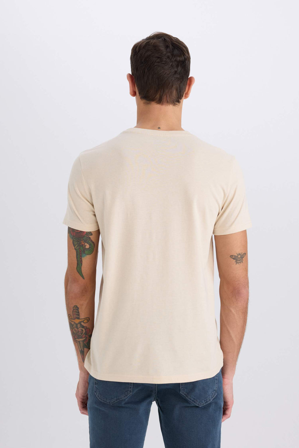 Slim Fit Crew Neck Printed Short Sleeve T-Shirt