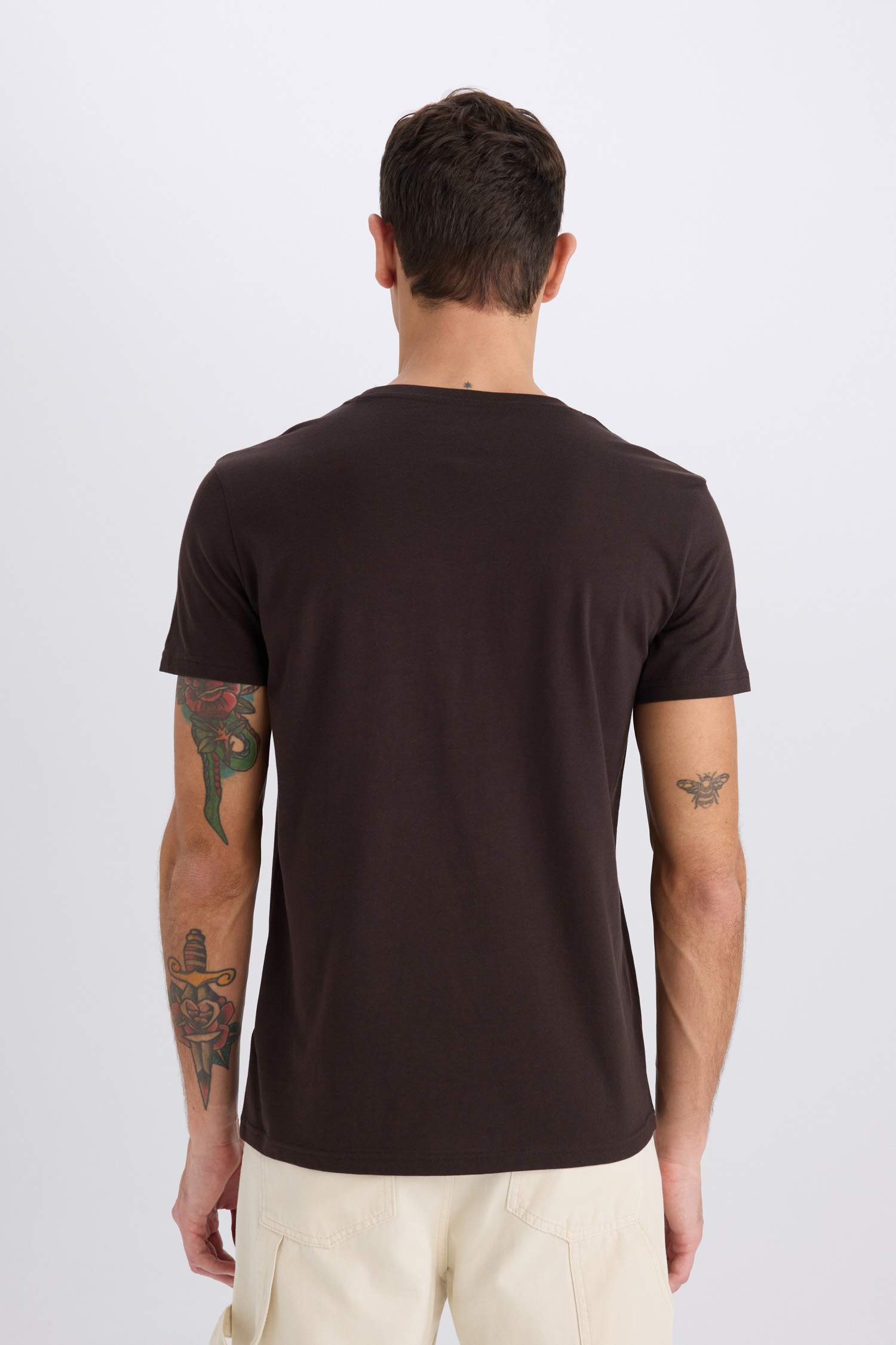 Slim Fit Crew Neck Printed Short Sleeve T-Shirt