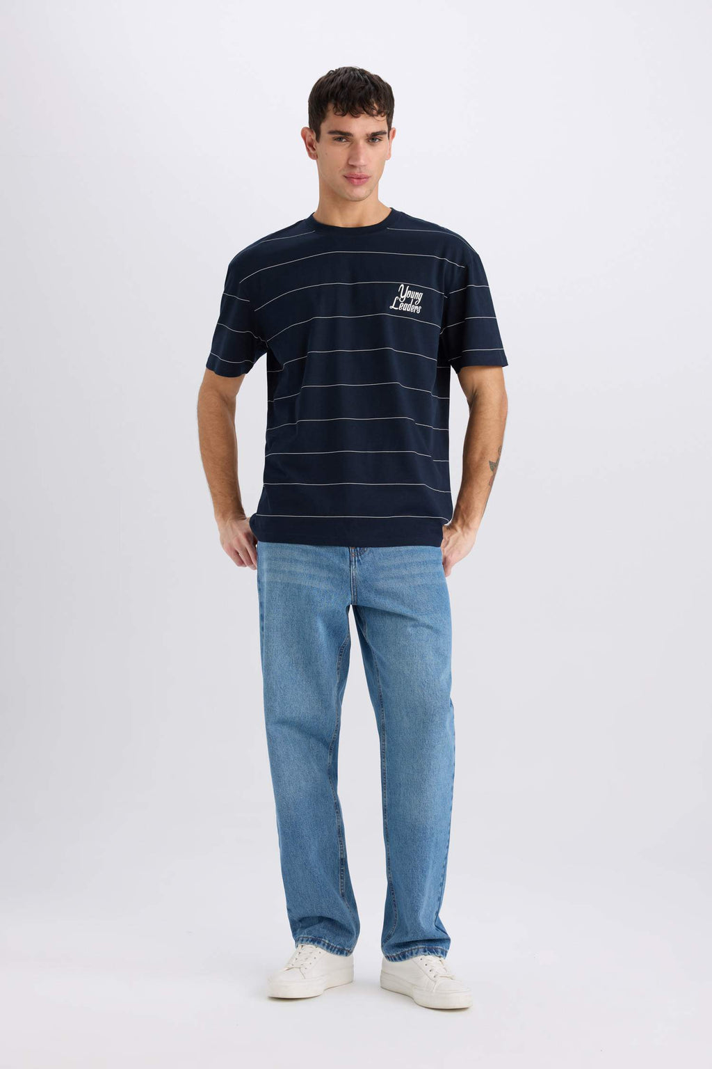 100% Cotton Boxy Fit Crew Neck Printed Short Sleeve T-Shirt