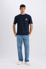 100% Cotton Boxy Fit Crew Neck Printed Short Sleeve T-Shirt