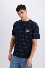 100% Cotton Boxy Fit Crew Neck Printed Short Sleeve T-Shirt