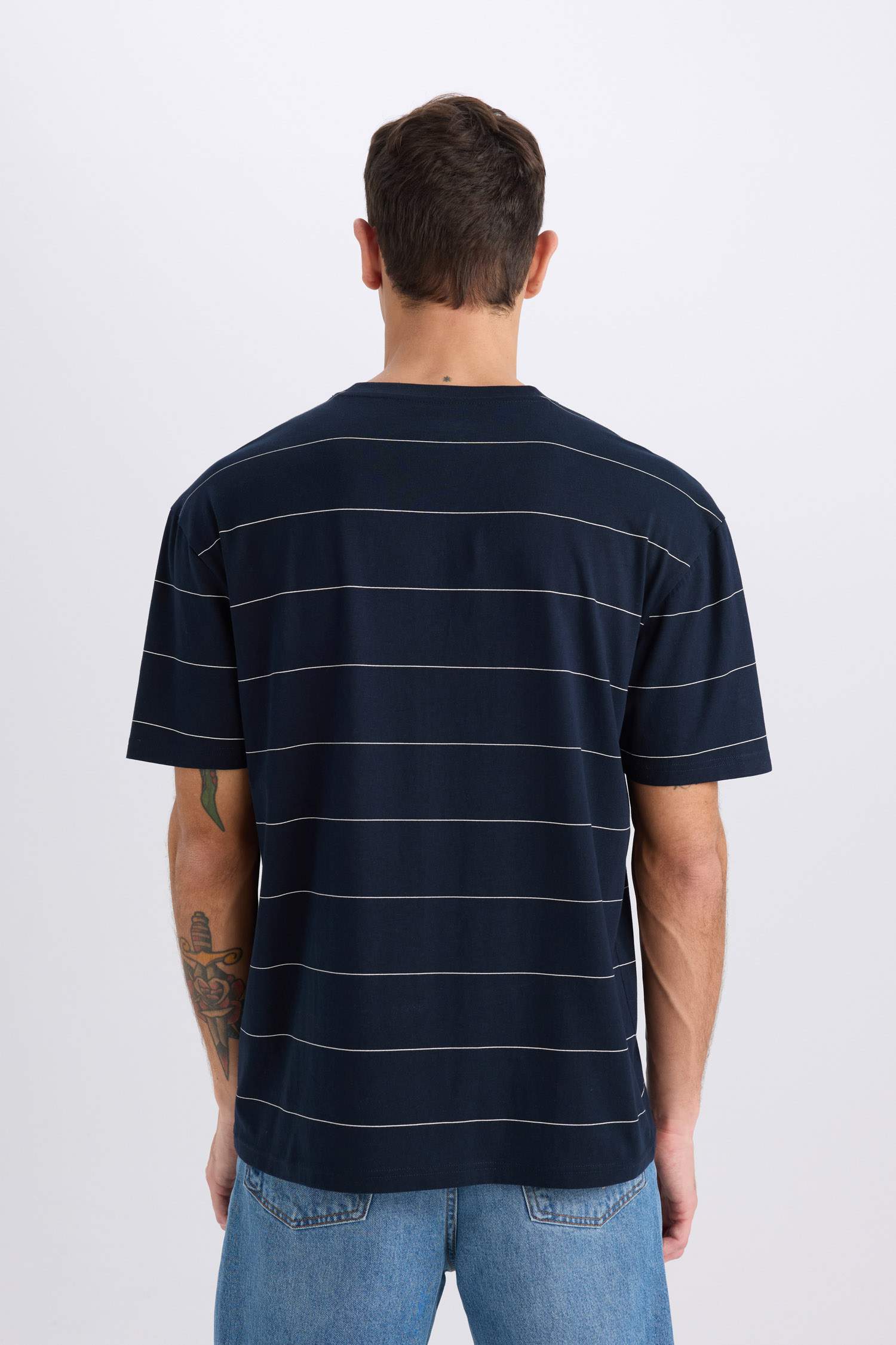 100% Cotton Boxy Fit Crew Neck Printed Short Sleeve T-Shirt