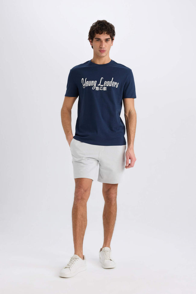 100% Cotton Regular Fit Crew Neck Printed Short Sleeve T-Shirt Main Image