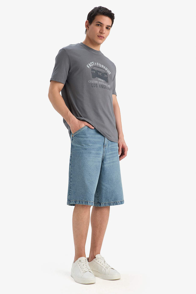 100% Cotton Fast & Furious Regular Fit Crew Neck Short Sleeve T-Shirt Main Image