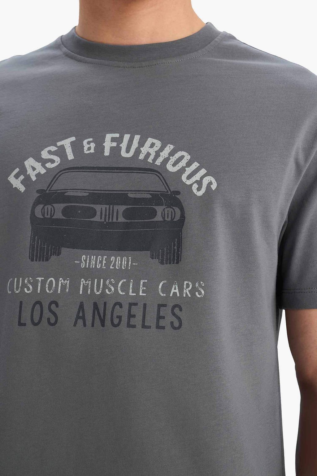 100% Cotton Fast & Furious Regular Fit Crew Neck Short Sleeve T-Shirt