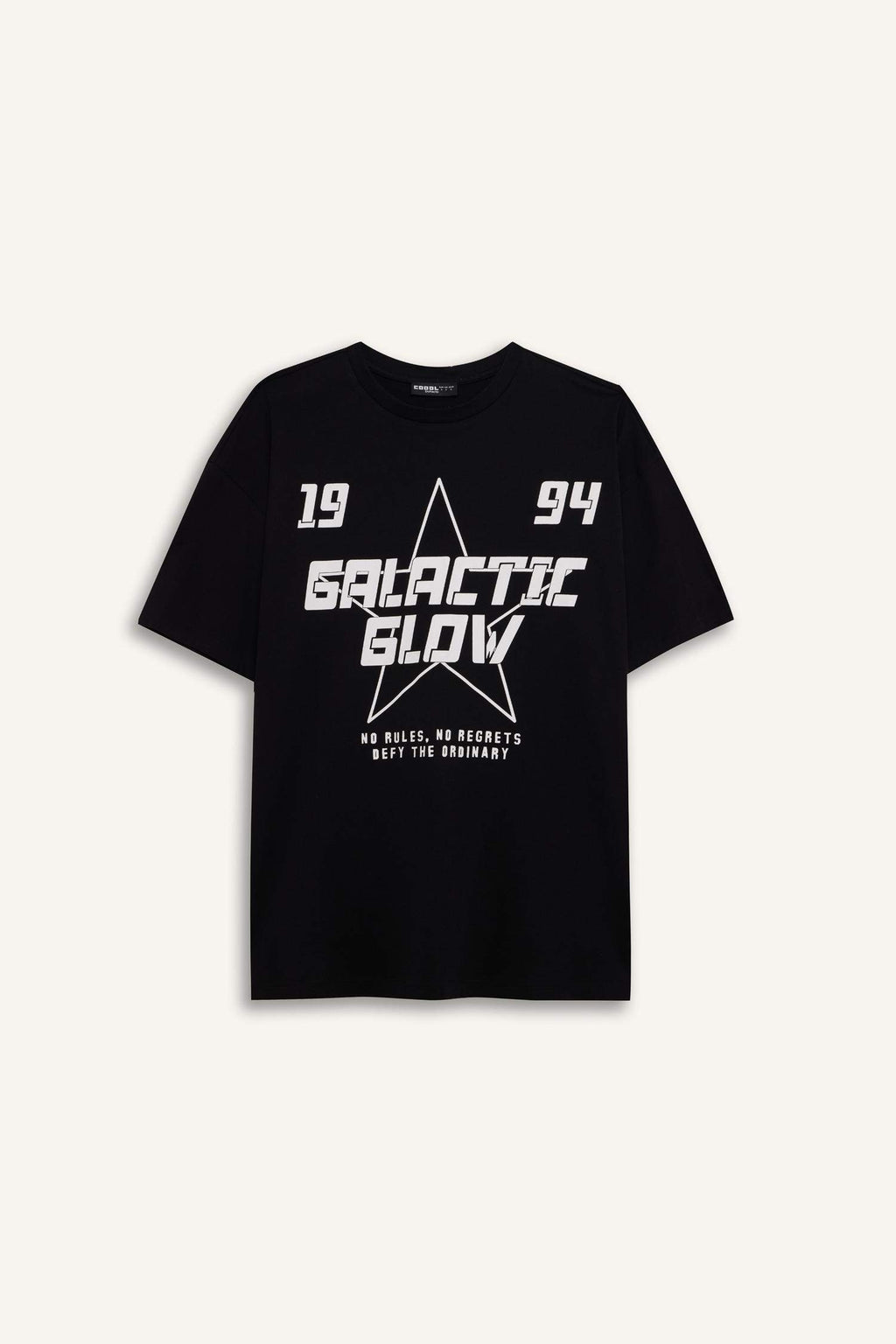Oversize Fit Slogan Short Sleeve T-Shirt