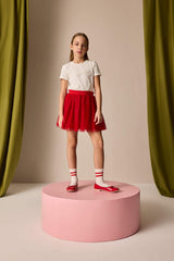 Girl A Cut Knitted Skirt