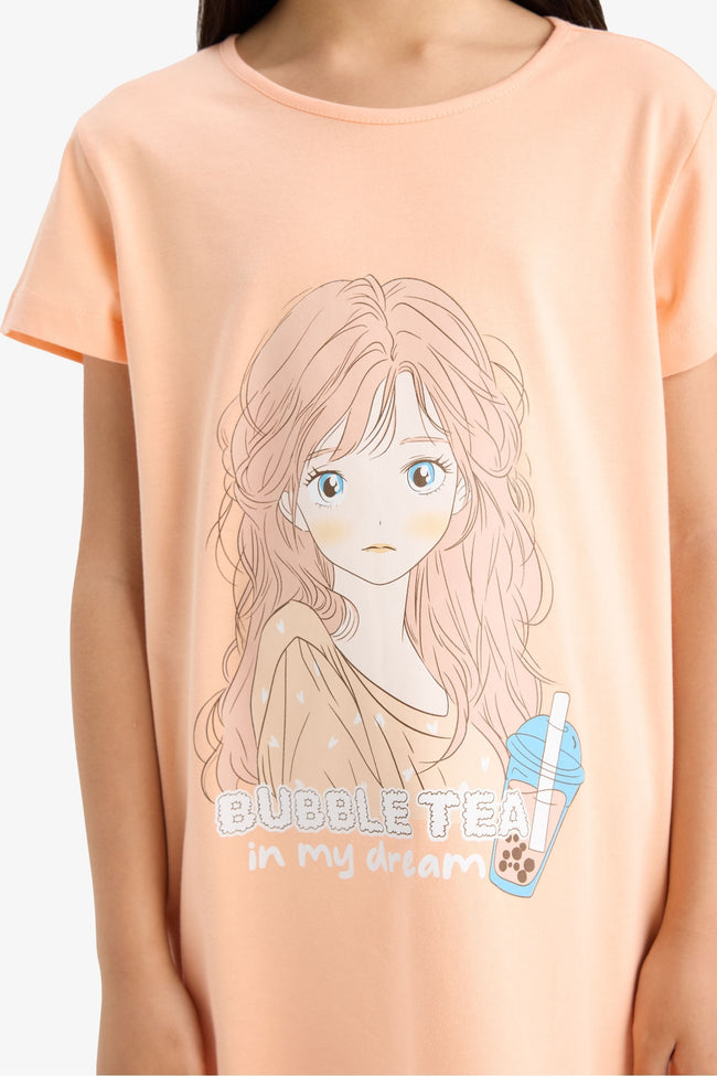 Girl Short Sleeve Dress Hover Image