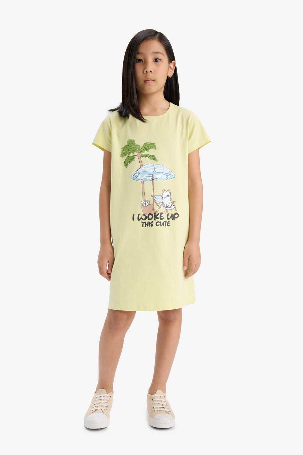 Girl Printed Short Sleeve Dress