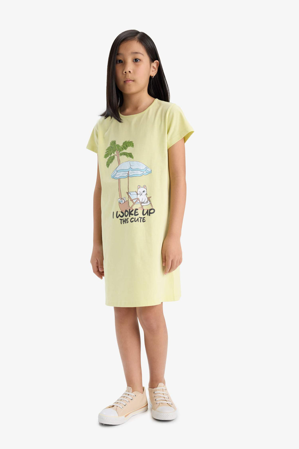 Girl Printed Short Sleeve Dress