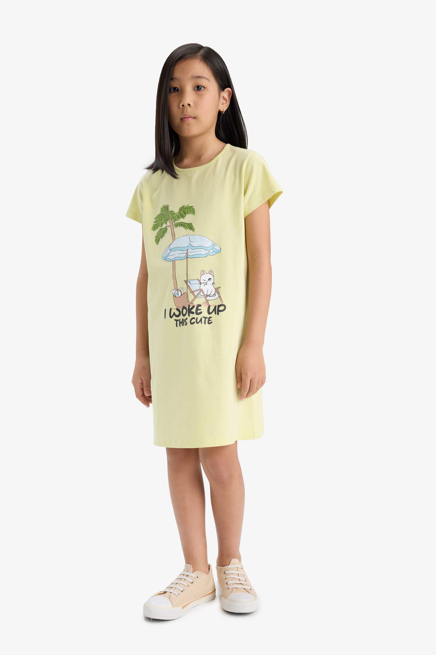 Girl Printed Short Sleeve Dress