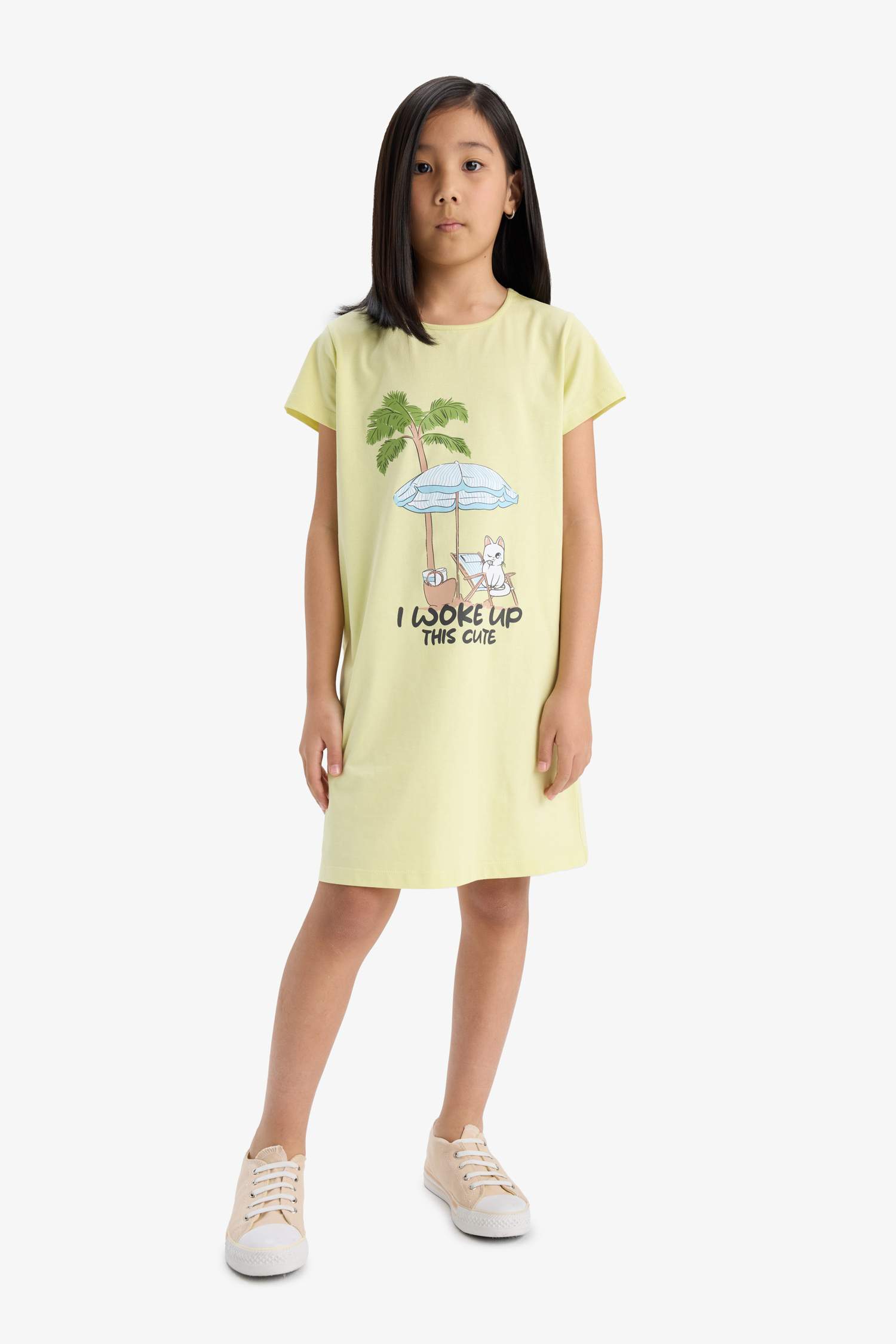 Girl Printed Short Sleeve Dress