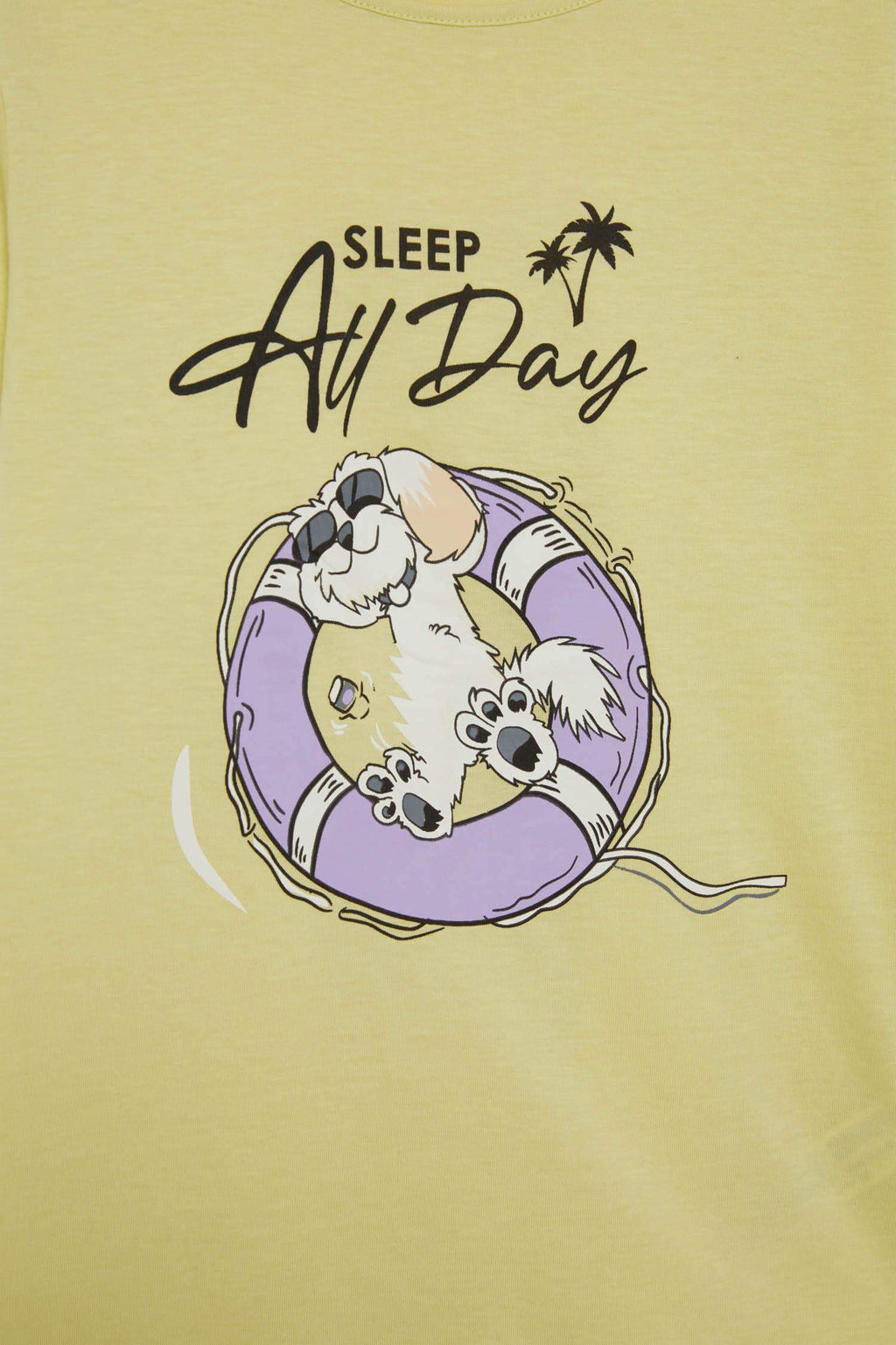 Girls Pajama Set Printed Short Sleeve Top Elastic Waist Shorts