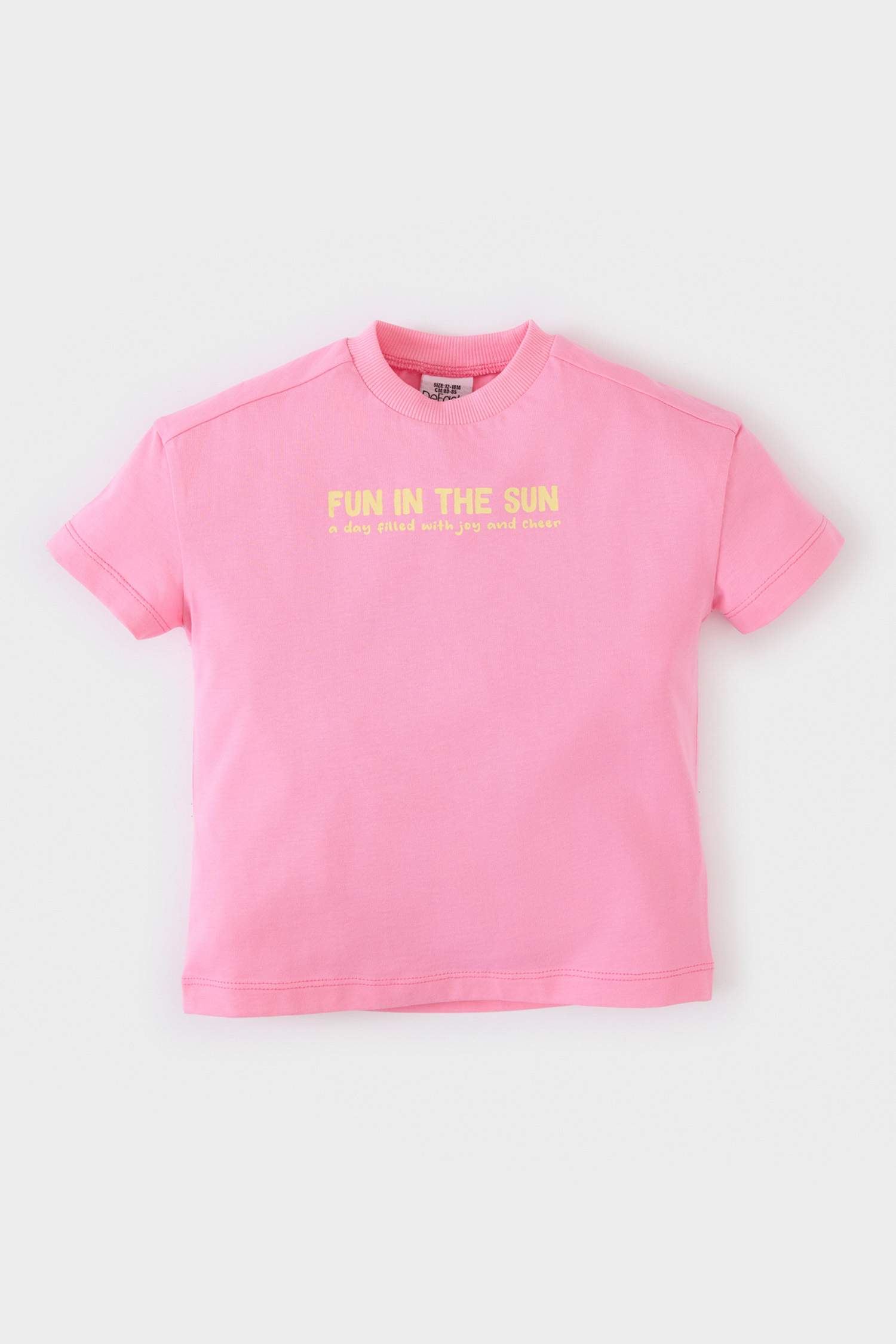 Baby Girl Crew Neck Printed Short Sleeve T-Shirt