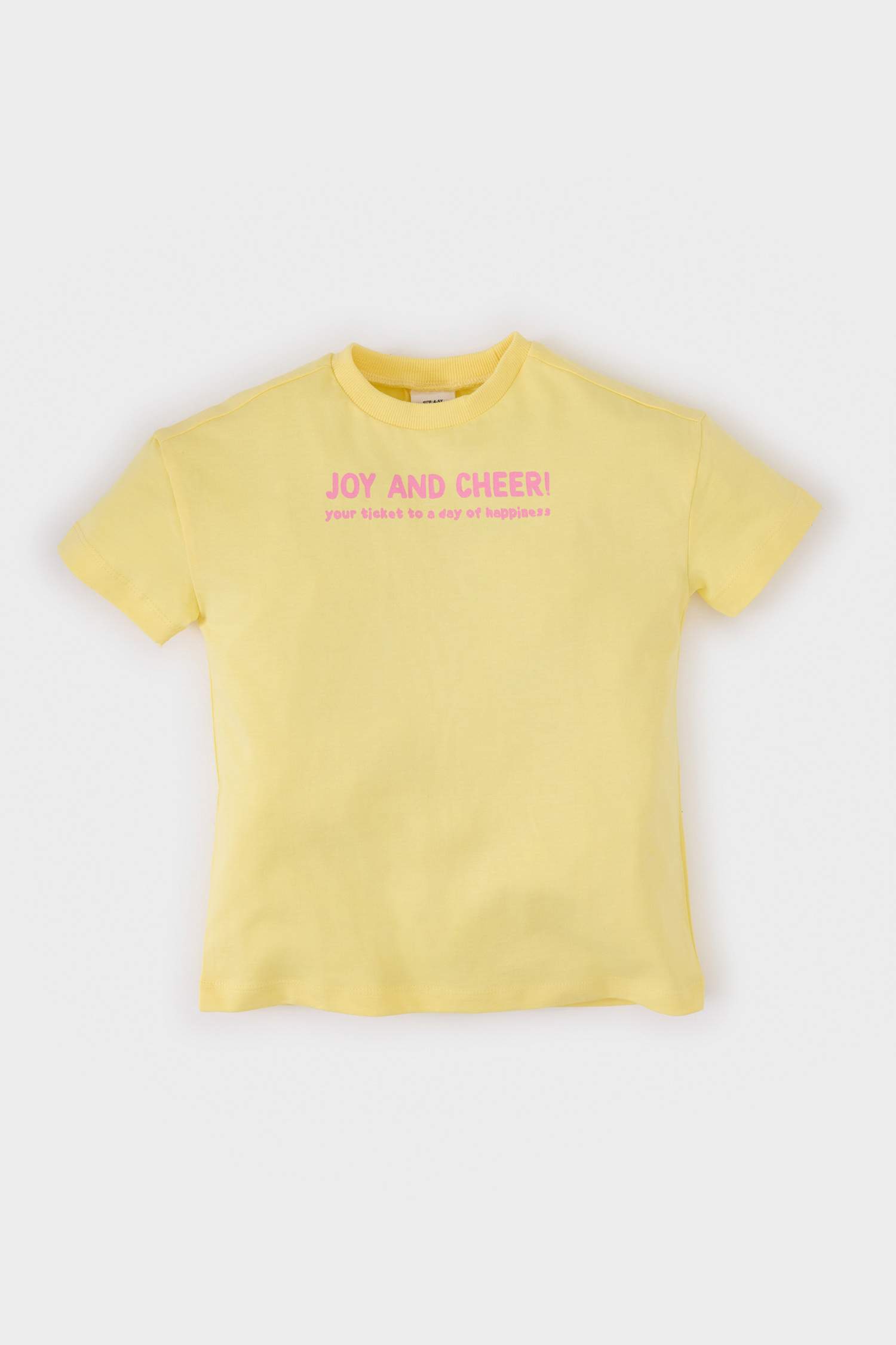 Baby Girl Crew Neck Printed Short Sleeve T-Shirt