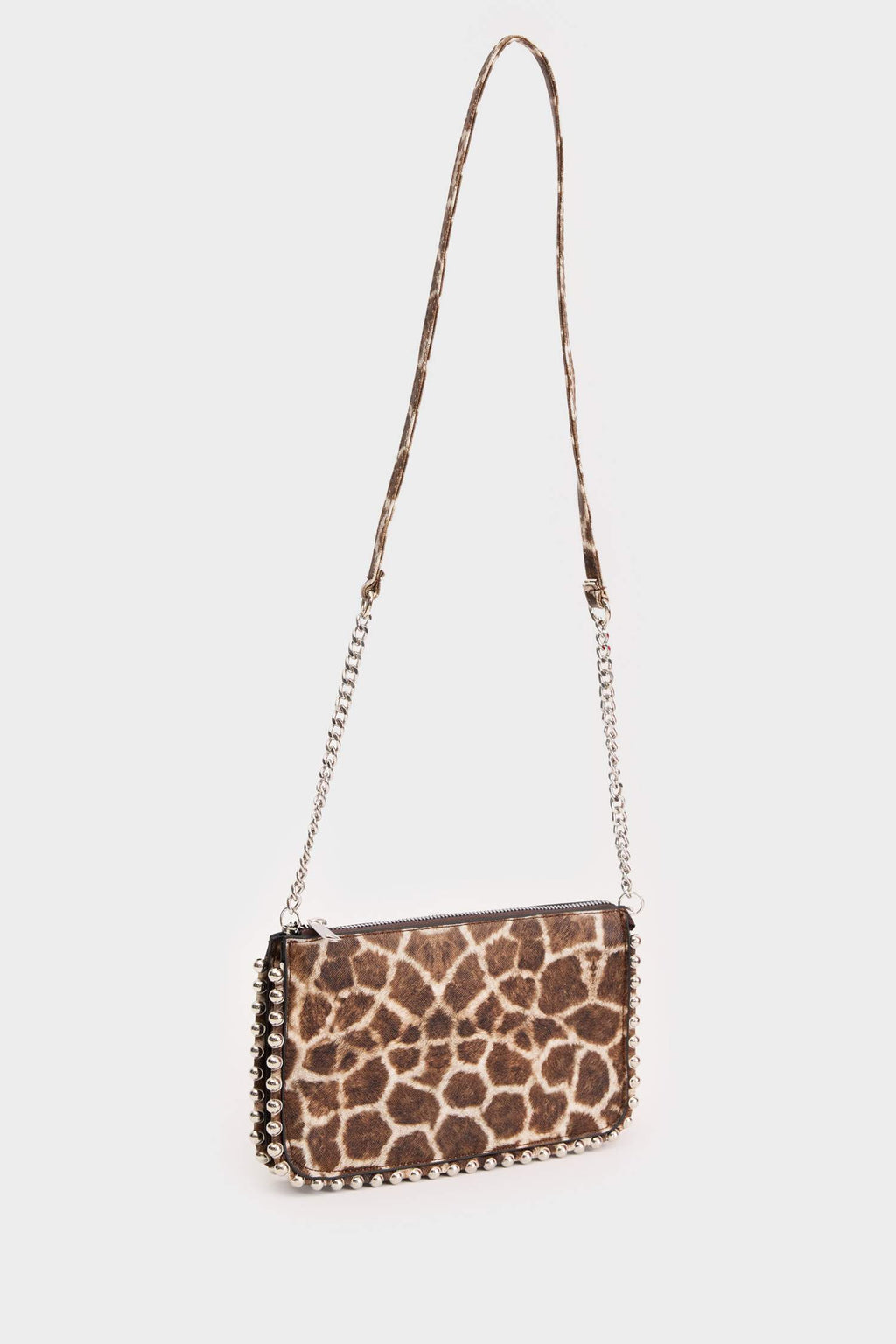 Suede Cross Bag With Women Staple Detail