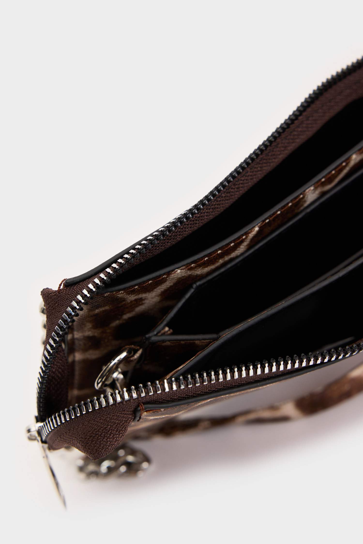 Suede Cross Bag With Women Staple Detail