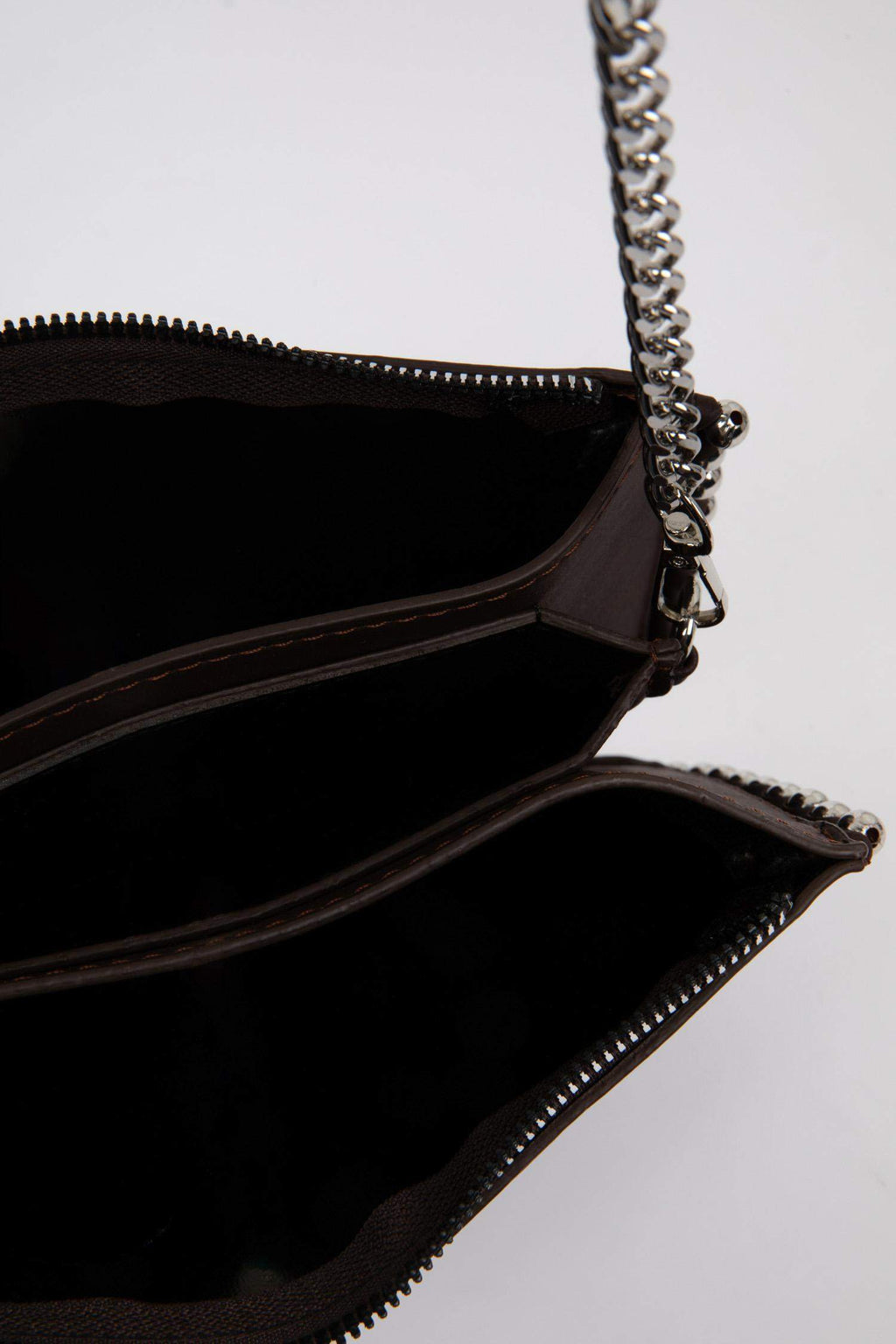Suede Cross Bag With Women Staple Detail