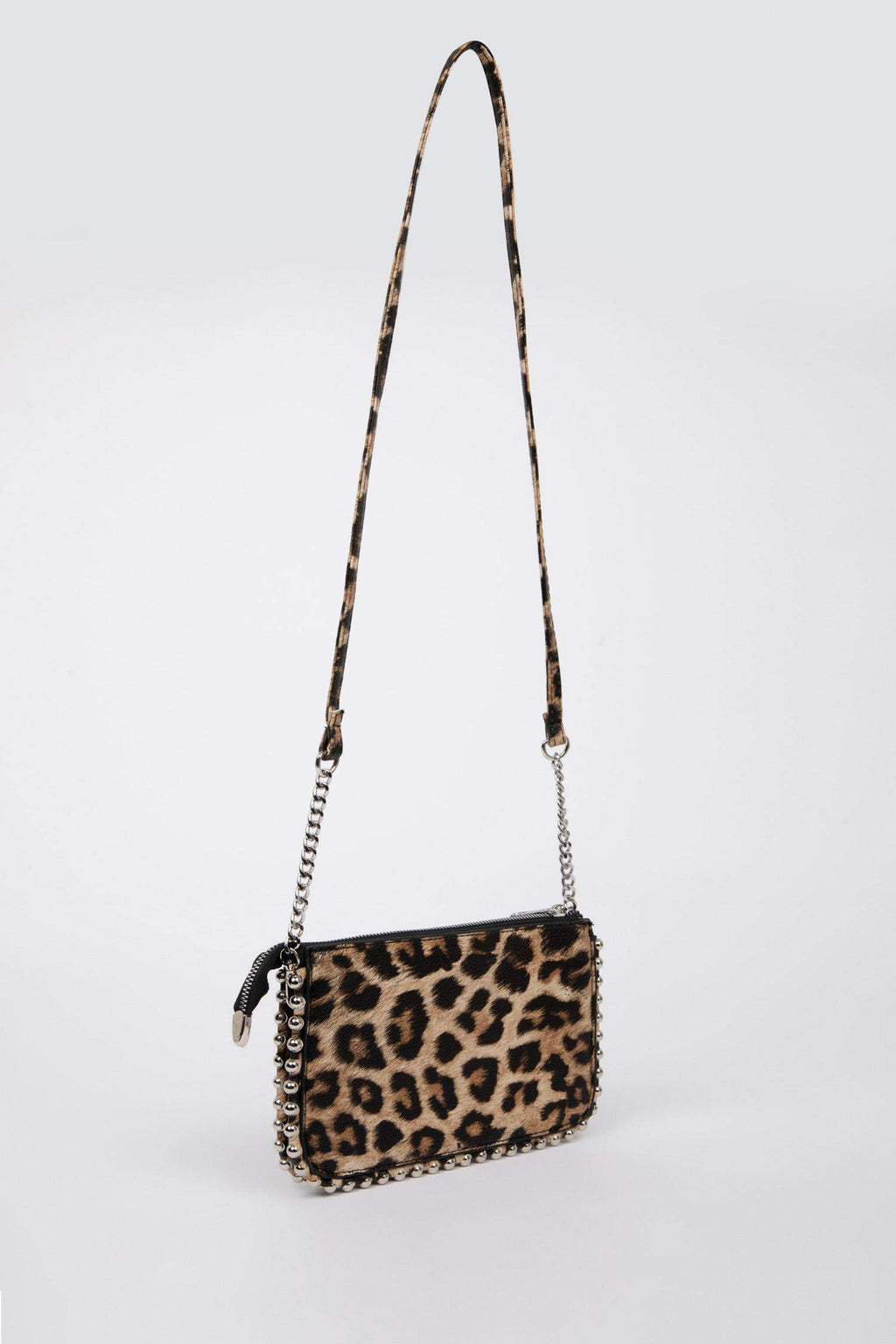 Suede Cross Bag With Women Staple Detail