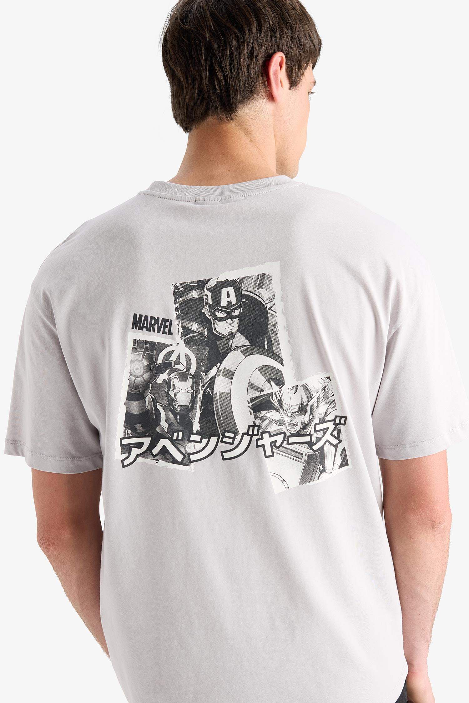 100% Cotton Marvel Avengers Boxy Fit Crew Neck Back Printed Short Sleeve T-Shirt