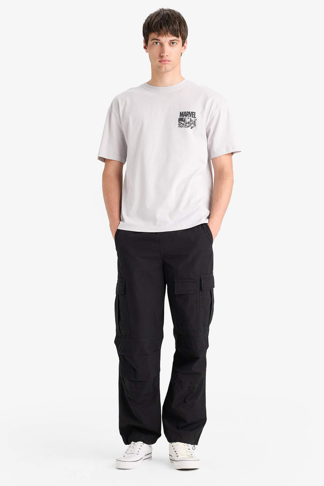 100% Cotton Marvel Avengers Boxy Fit Crew Neck Back Printed Short Sleeve T-Shirt Main Image