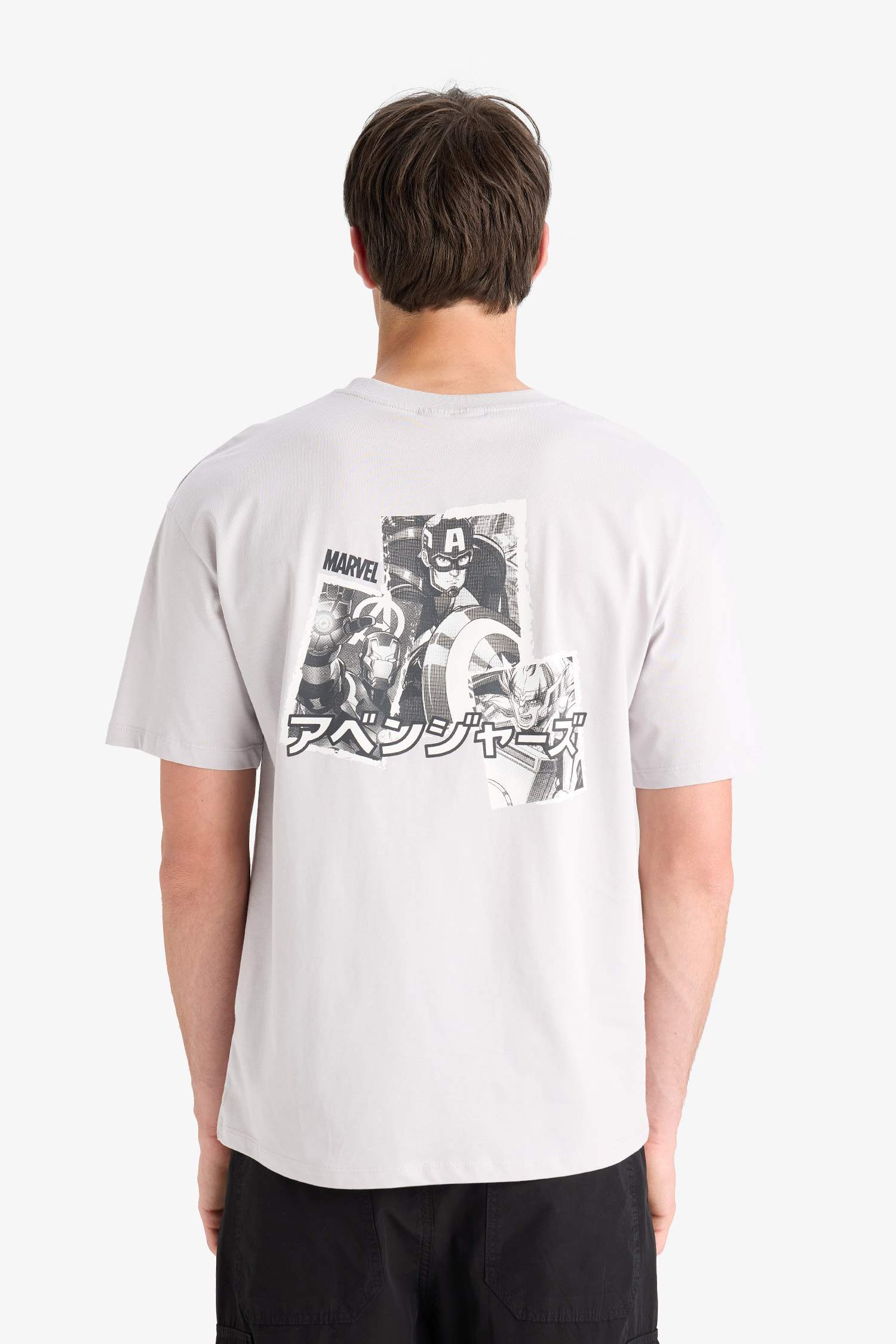 100% Cotton Marvel Avengers Boxy Fit Crew Neck Back Printed Short Sleeve T-Shirt