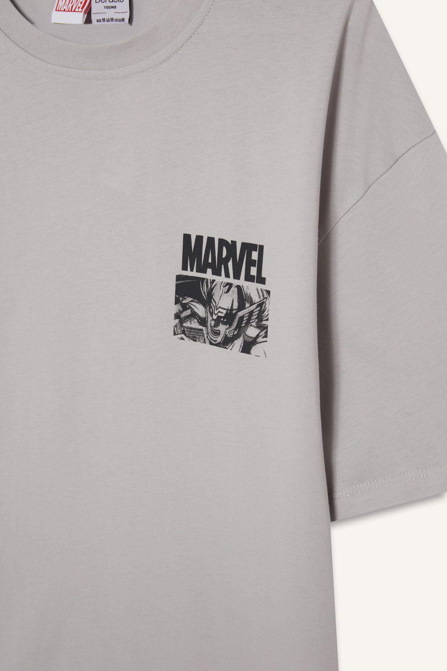 100% Cotton Marvel Avengers Boxy Fit Crew Neck Back Printed Short Sleeve T-Shirt