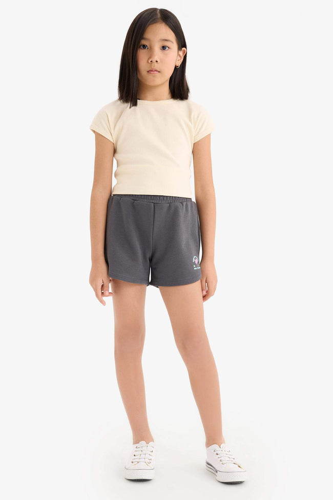 Girl Sweatshirt Fabric Shorts Main Image