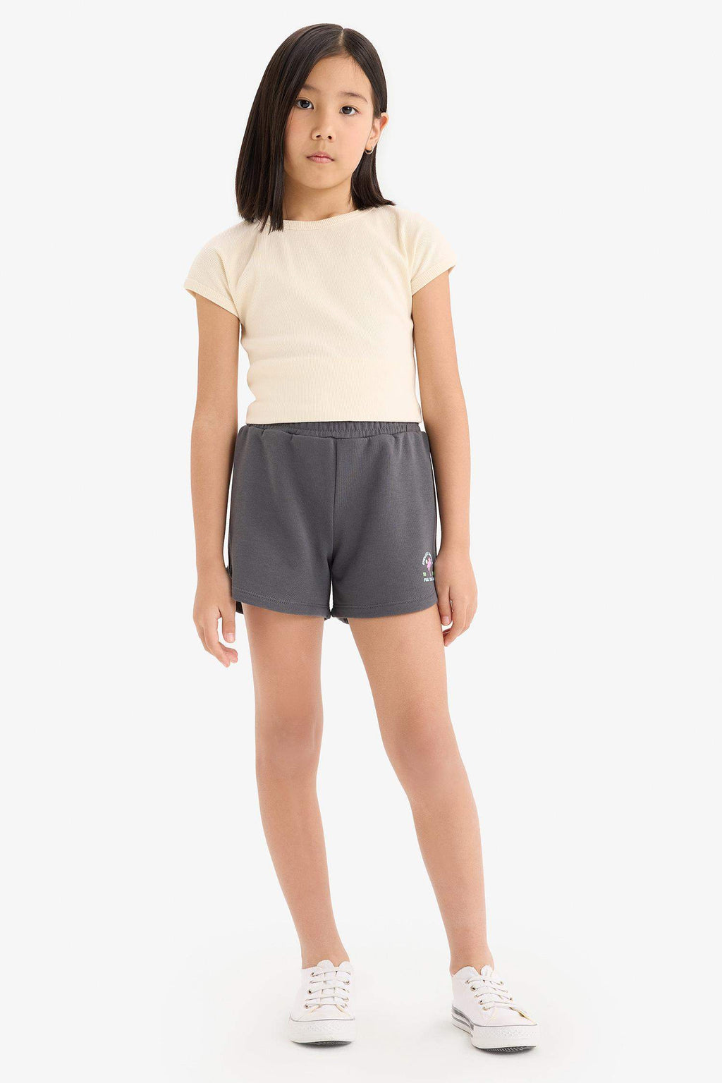 Girl Sweatshirt Fabric Shorts