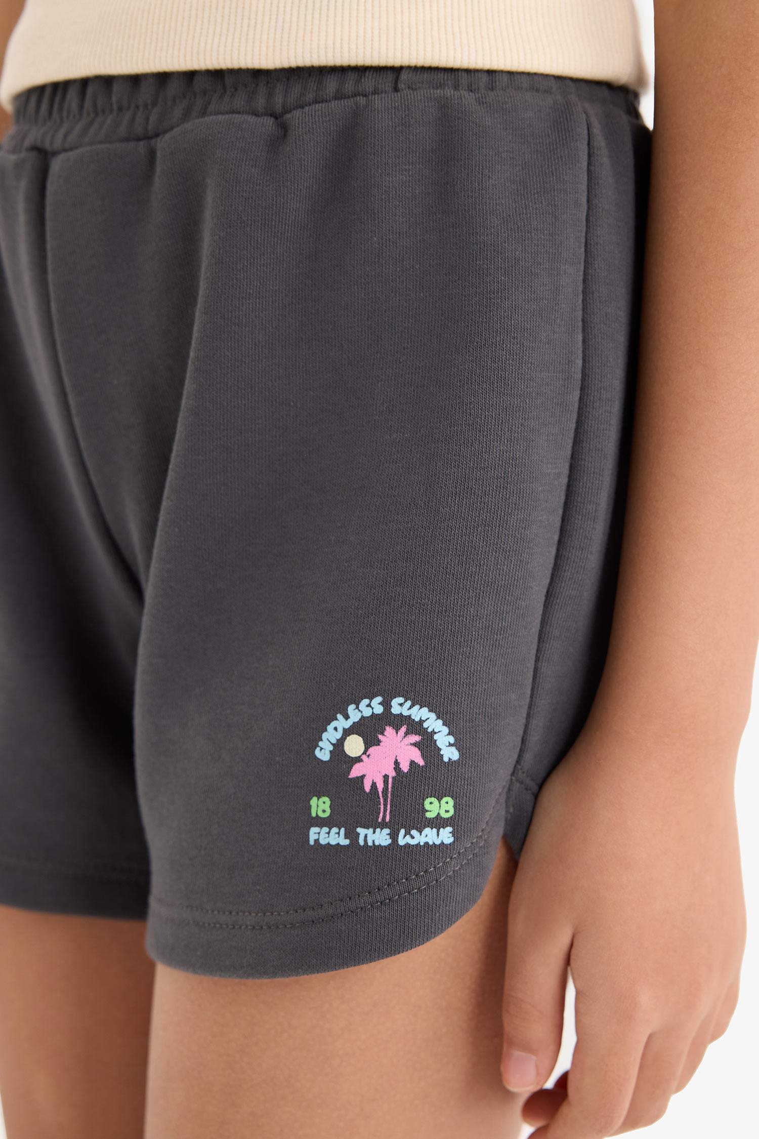 Girl Sweatshirt Fabric Shorts