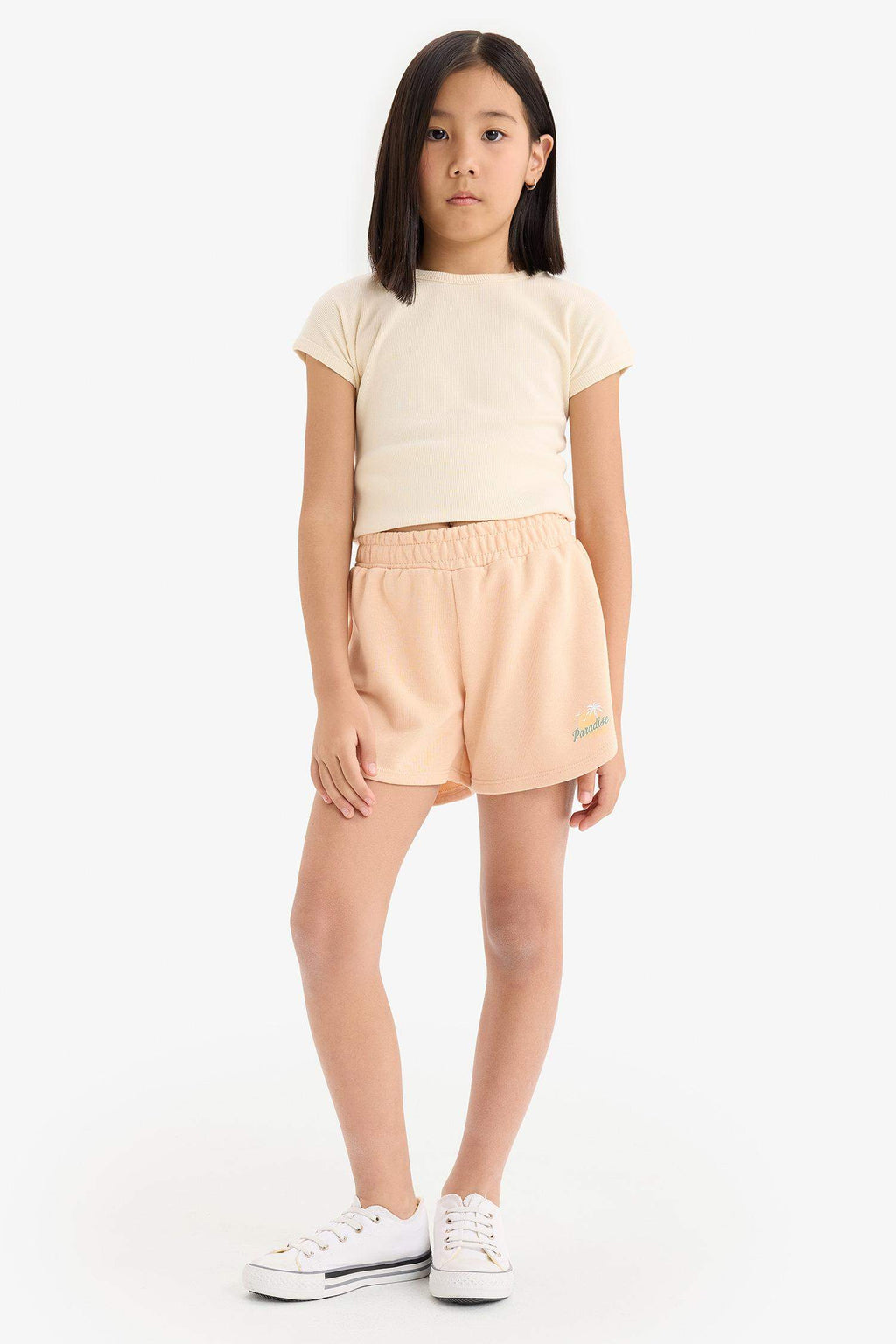 Girl Sweatshirt Fabric Shorts