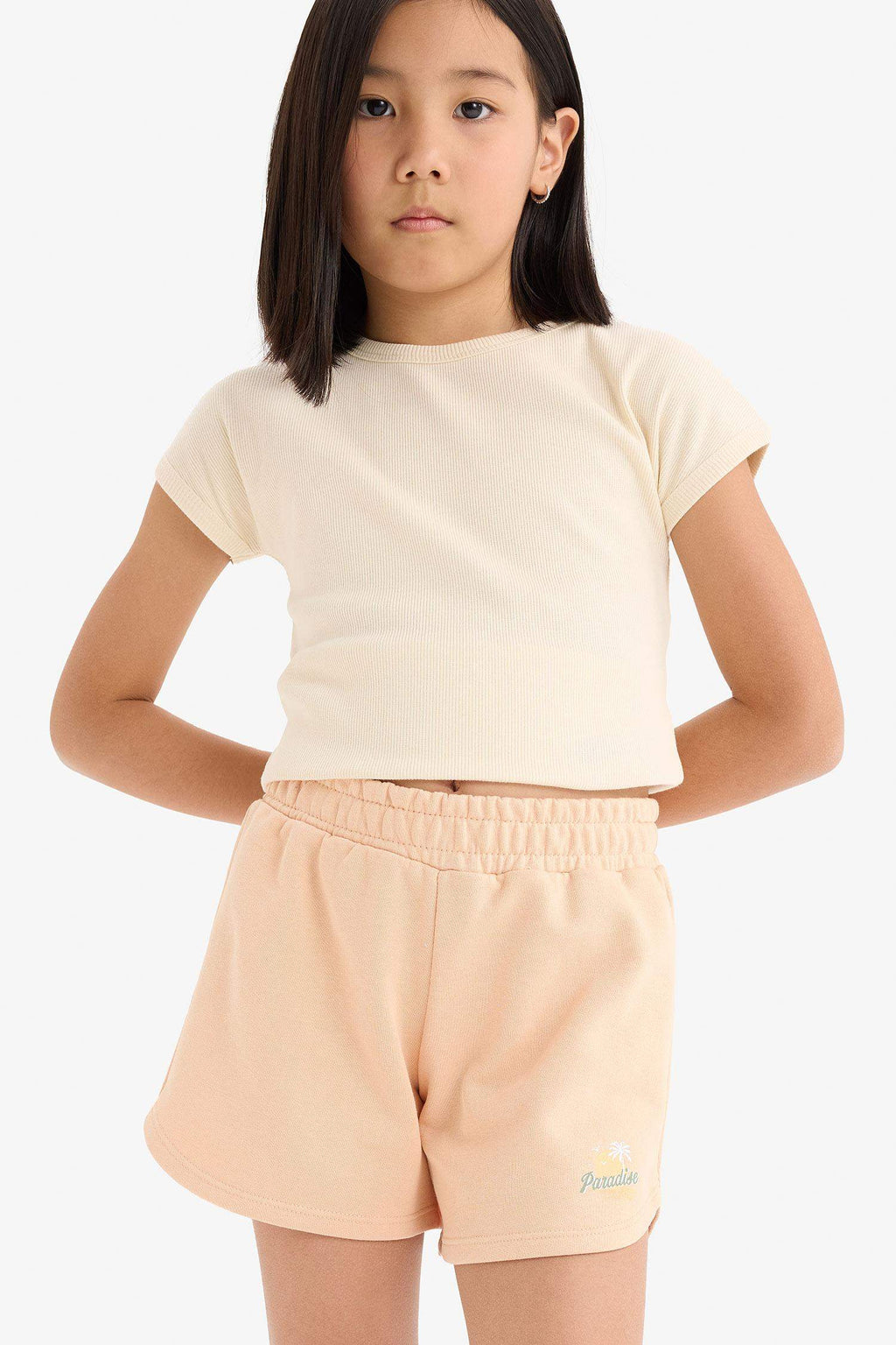 Girl Sweatshirt Fabric Shorts