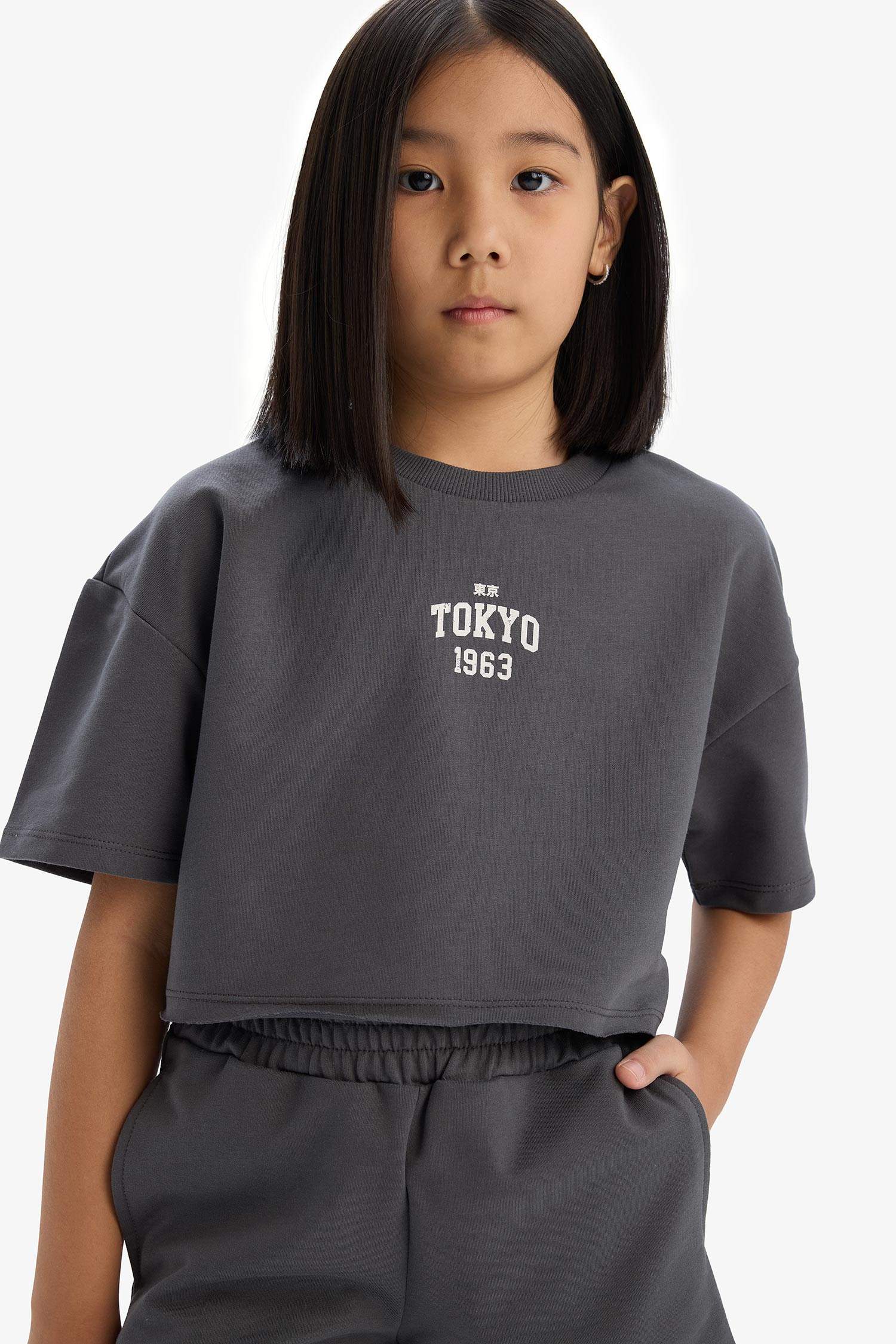 Girl Printed T-Shirt Shorts 2 Piece Set