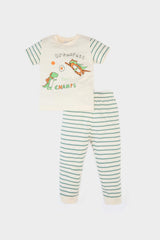 Baby Boy Striped Cotton 2 Piece Pajama Set