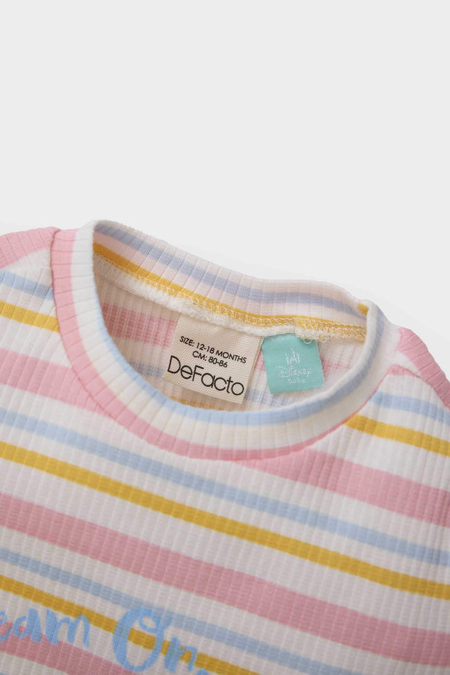 Girl Baby Disney Mickey & Minnie Pajamas Kit Fitilligated Eyelash Short Sleeve Top Waist Waist Long Bottom Hover Image