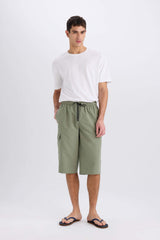 Long Fit Mesh Lined Long Length Cargo Pocket Swim Shorts