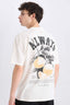 Boxy Fit Crew Neck Printed T-Shirt