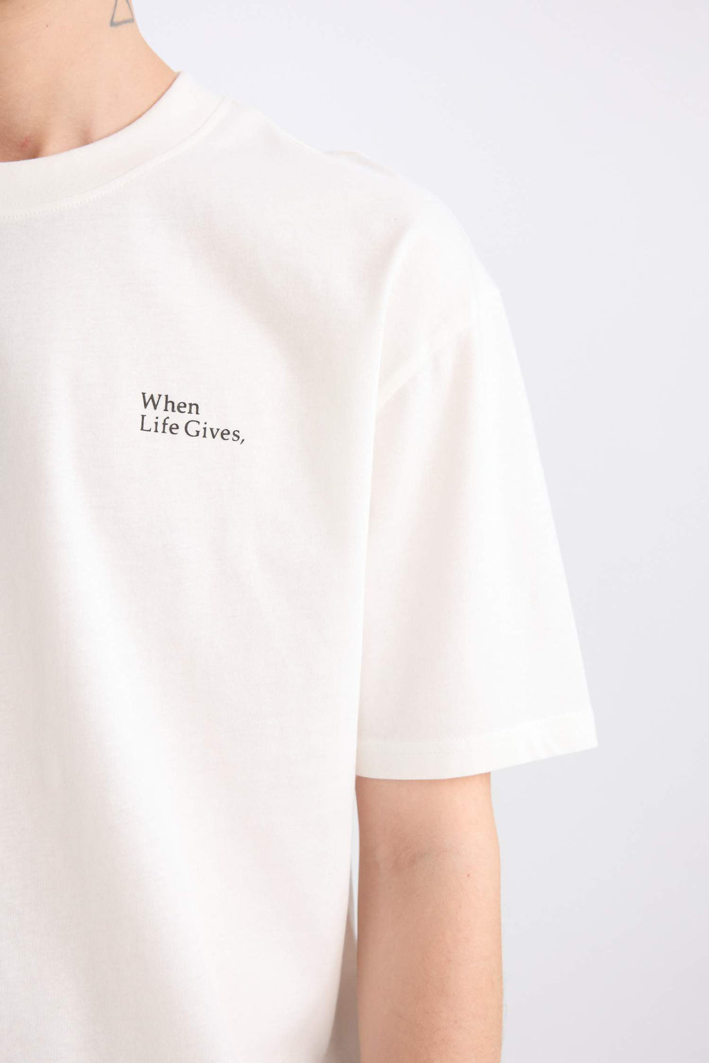 Boxy Fit Crew Neck Printed T-Shirt