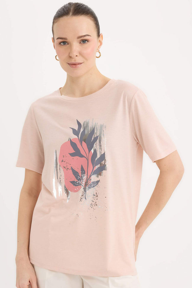 Regular Fit Crew Neck Short Sleeve T-Shirt Hover Image