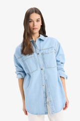 Denim Jacket with Snap Pockets