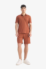 Regular Fit All-Direction Stretch Crinkle Bermuda Shorts