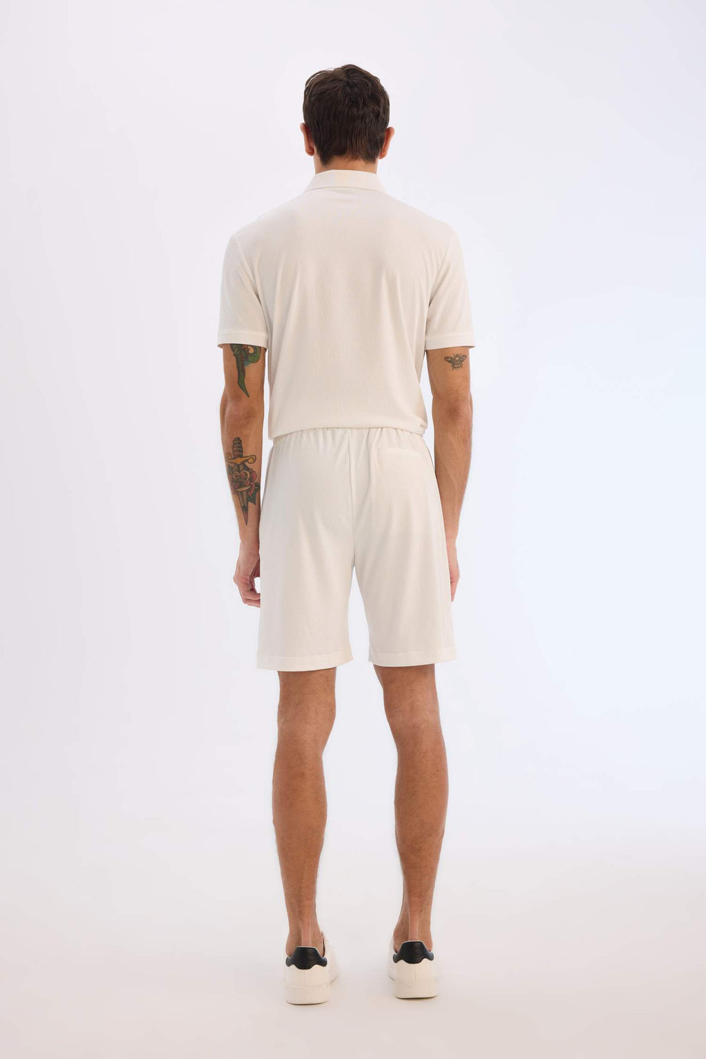 Regular Fit All-Direction Stretch Crinkle Bermuda Shorts