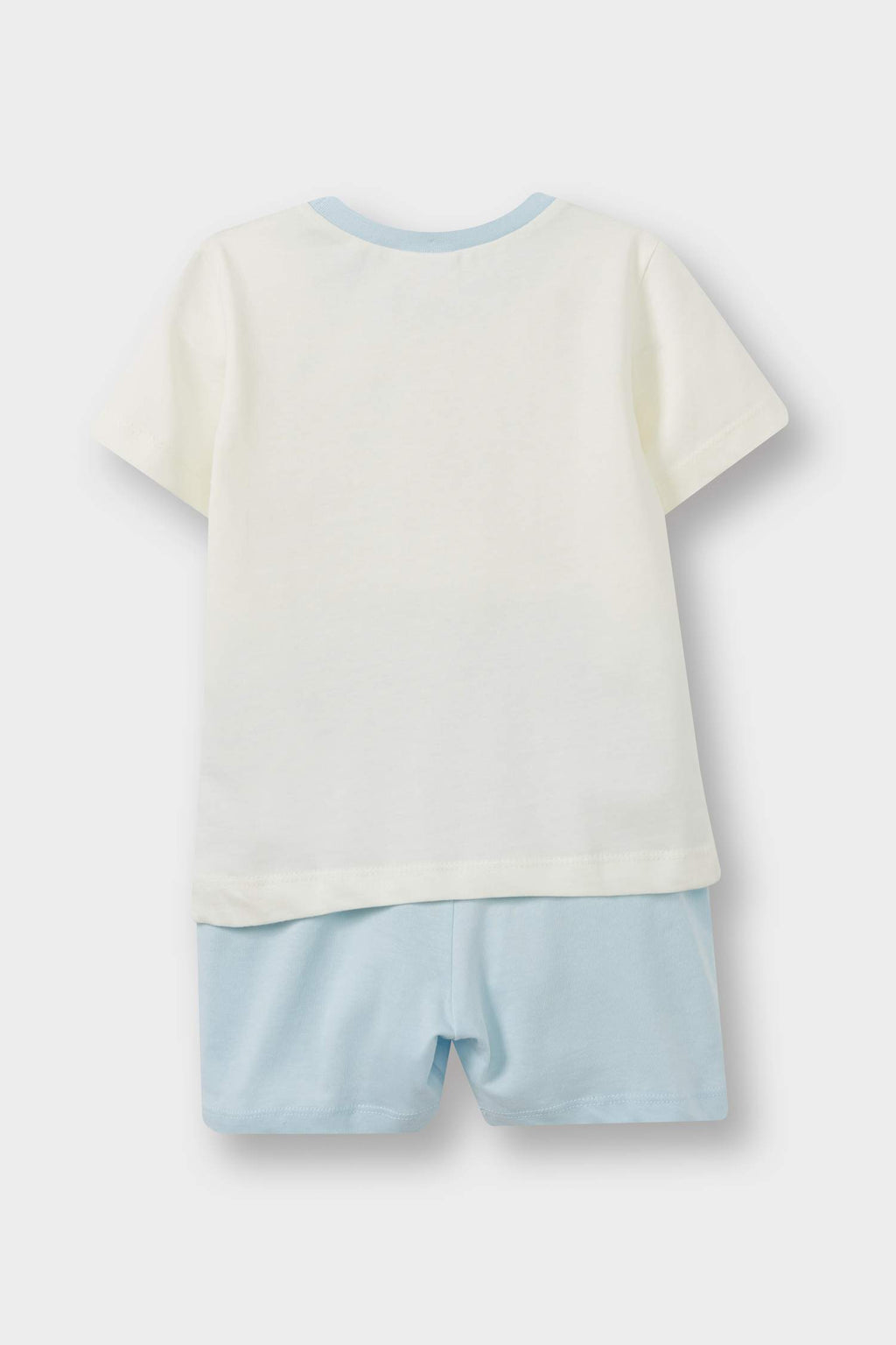 Baby Boy 4-Piece Pajama Set Vehicle Printed Short Sleeve Combed Cotton Top and Shorts