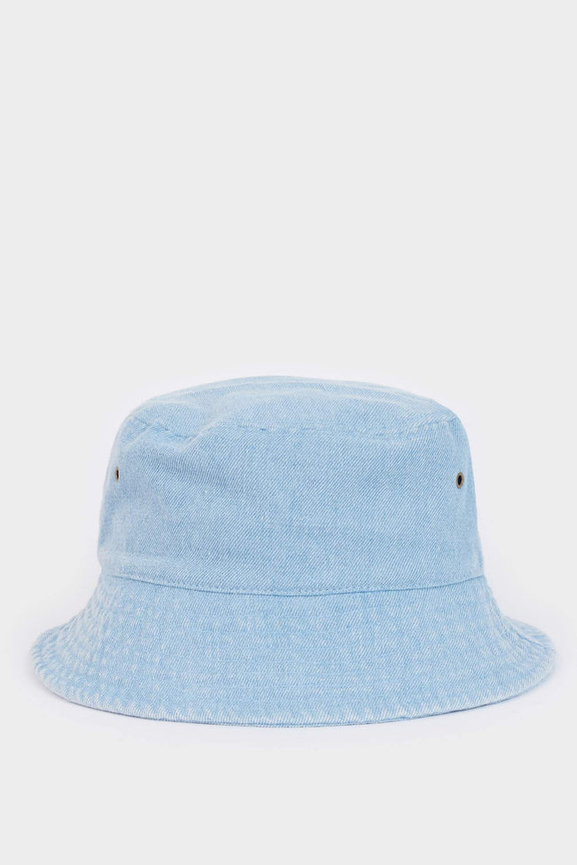 Woman Label Printed Denim Baseball Basketball Cap Hover Image