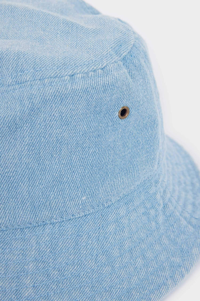 Woman Label Printed Denim Baseball Basketball Cap Main Image