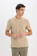 Regular Fit Polo Neck Short Sleeve T-Shirt
