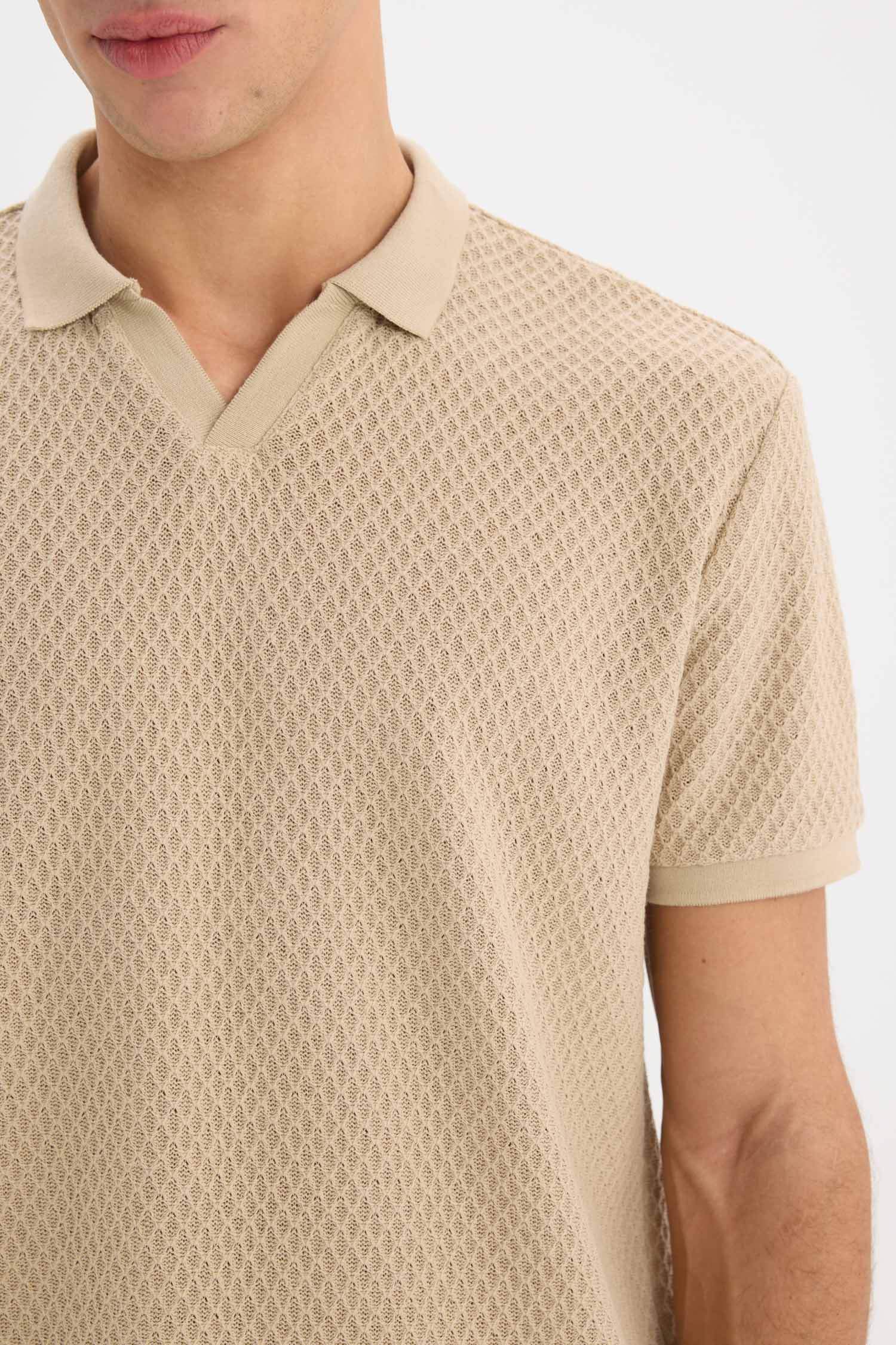 Regular Fit Polo Neck Short Sleeve T-Shirt