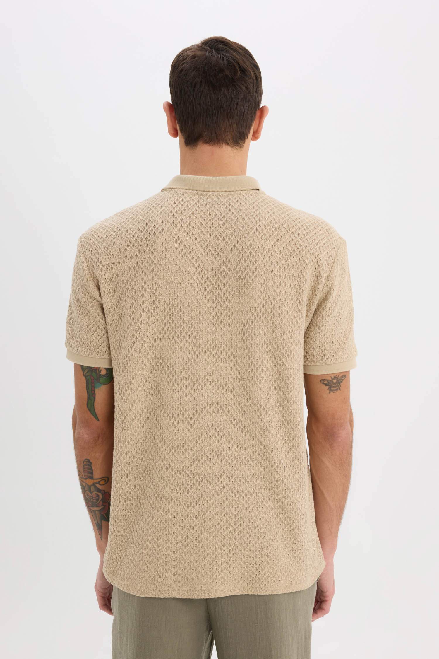 Regular Fit Polo Neck Short Sleeve T-Shirt